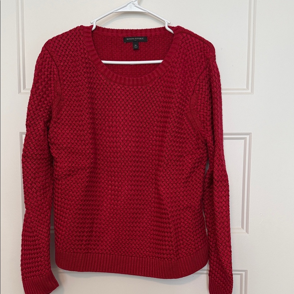 Banana Republic Textured Red Sweater
